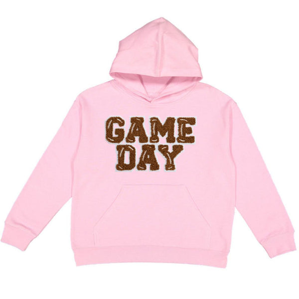 Game Day Patch Youth Hoodie - Pink