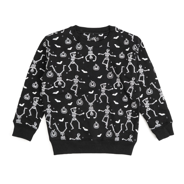 Glow In The Dark Silly Skelly Halloween Sweatshirt