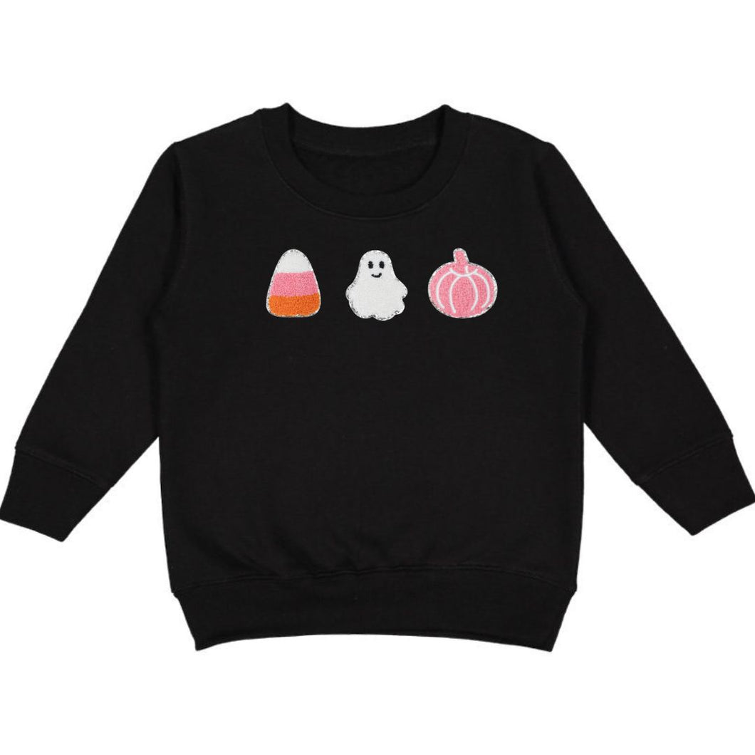 Halloween Treats Patch Sweatshirt - Black