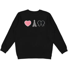 Load image into Gallery viewer, J&#39;adore Paris Patch Sweatshirt - Black