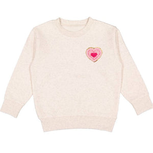 Multi Heart Patch Sweatshirt - Natural