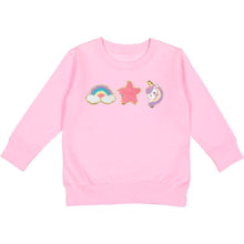 Load image into Gallery viewer, Unicorn Doodle Patch Sweatshirt - Pink