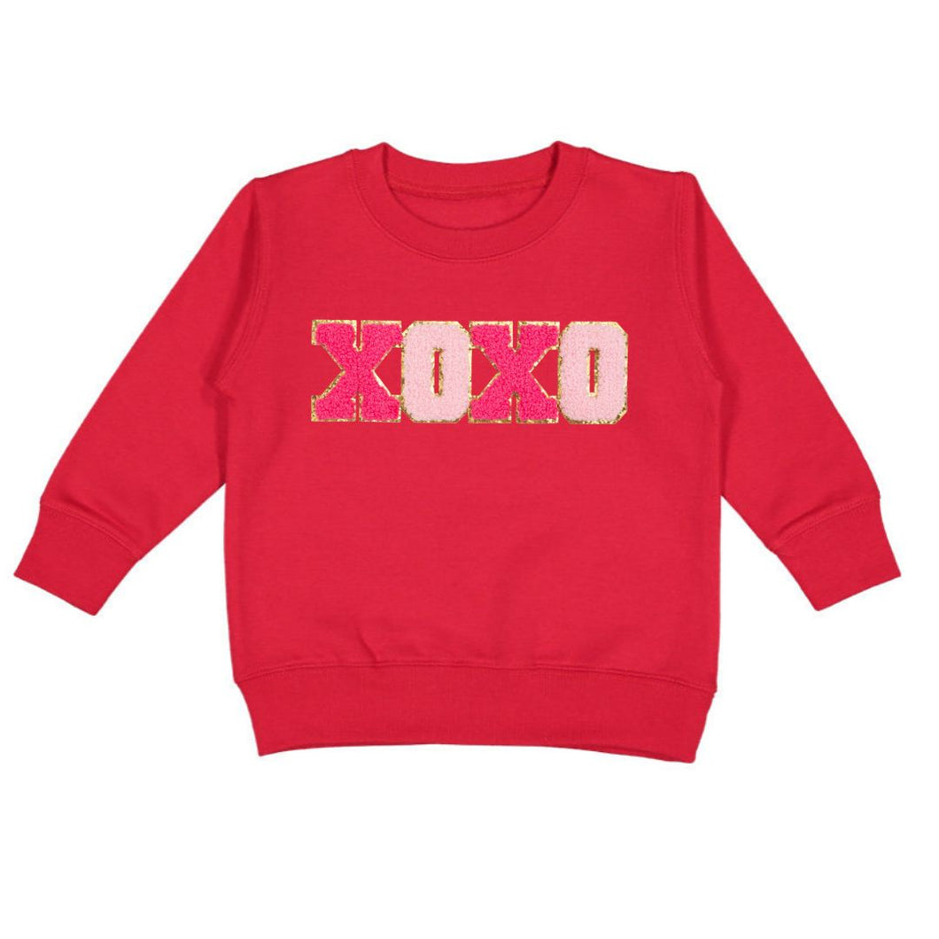 XOXO Patch Valentine's Day Sweatshirt - Red