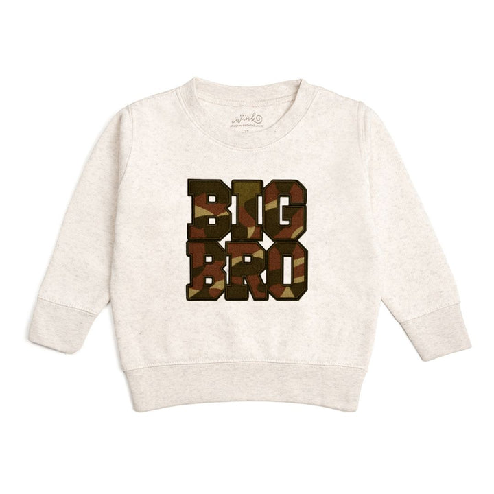 Big Bro Camo Patch Sweatshirt - Natural