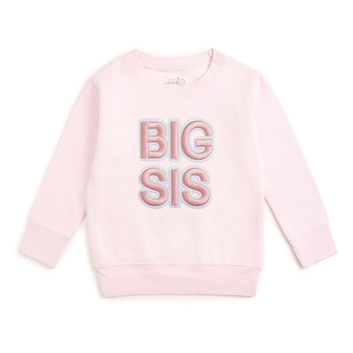 Big Sis Embroidered Patch Sweatshirt - Ballet