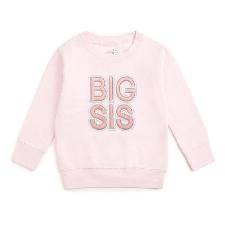 Big Sis Embroidered Patch Sweatshirt - Ballet
