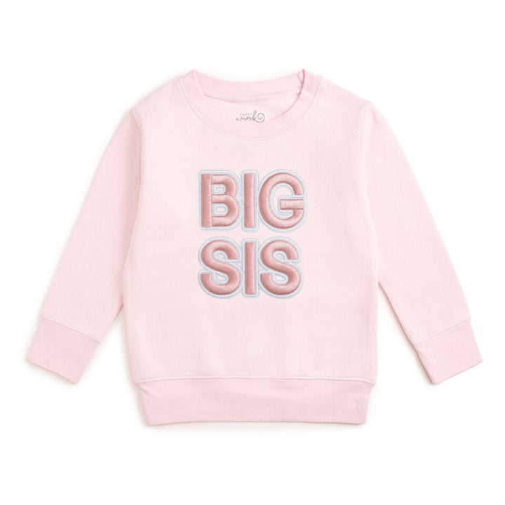 Big Sis Embroidered Patch Sweatshirt - Ballet