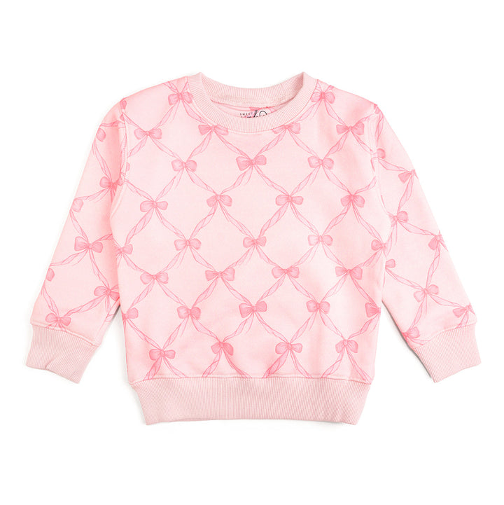 Bow Trellis Sweatshirt - Ballet