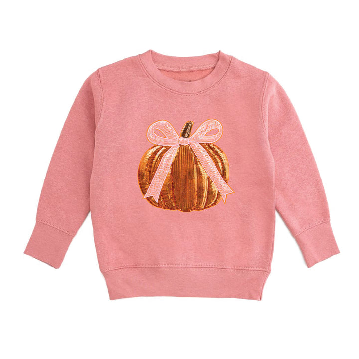 Coquette Pumpkin Sequin Patch Sweatshirt