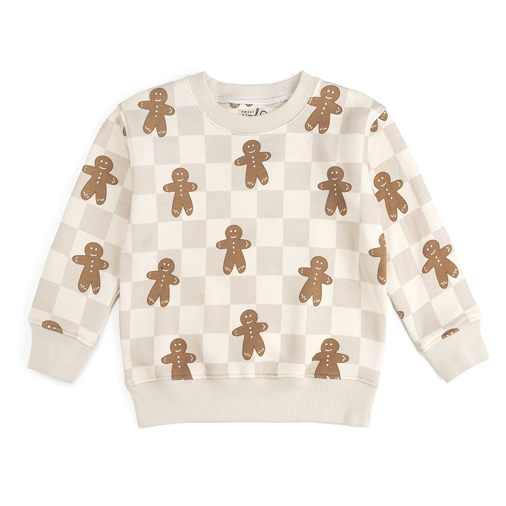 Gingerbread Christmas Checkered Sweatshirt