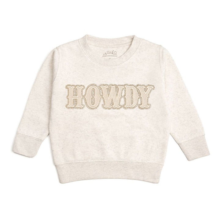 Howdy Patch Sweatshirt - Natural Heather
