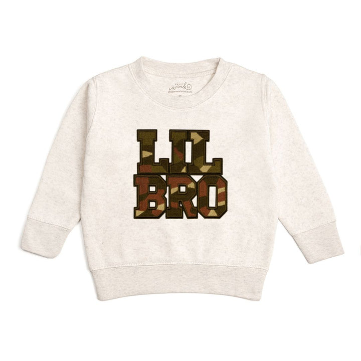 Lil Bro Camo Patch Sweatshirt - Natural