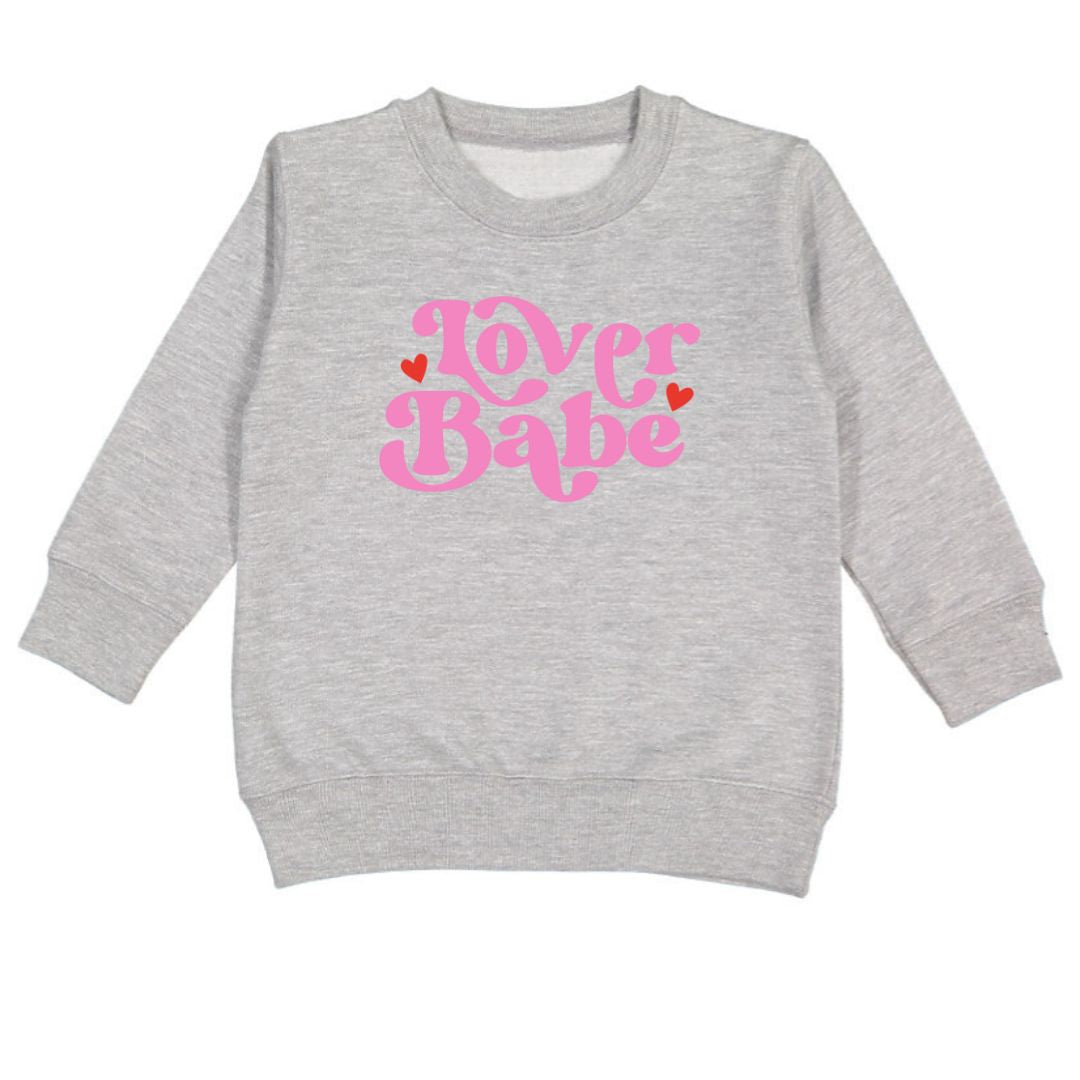 Lover Babe Valentine's Day Sweatshirt - Gray