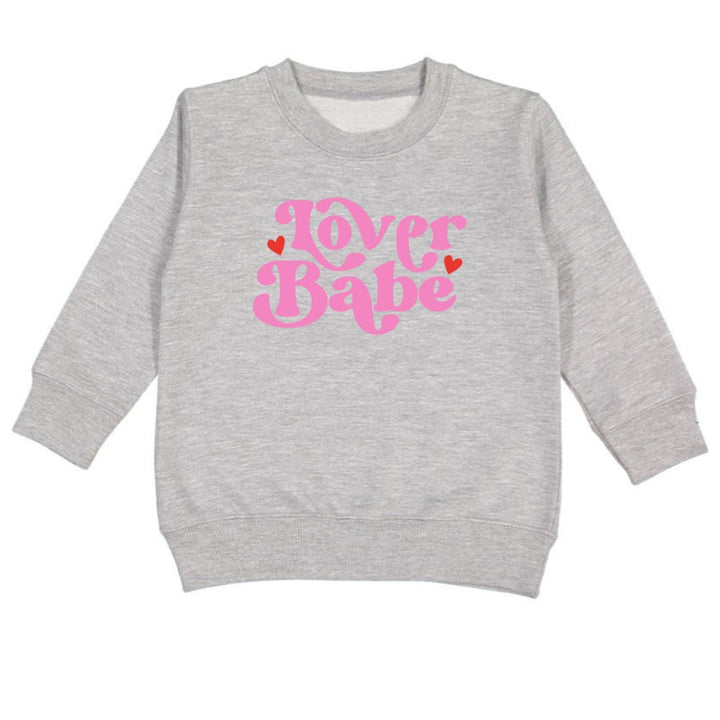 Lover Babe Valentine's Day Sweatshirt - Gray