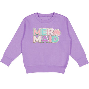 Mermaid Patch Sweatshirt - Lavender