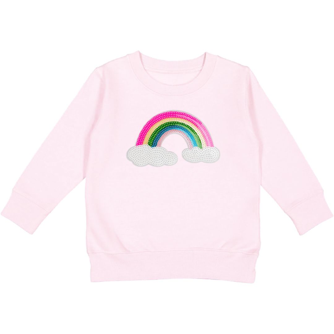 Rainbow Sequin Patch Sweatshirt - Ballet