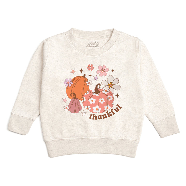 Thankful Pumpkin Daisy Thanksgiving Sweatshirt