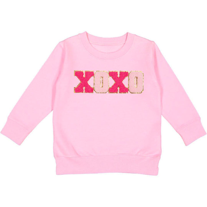 XOXO Patch Valentine's Day Sweatshirt - Pink