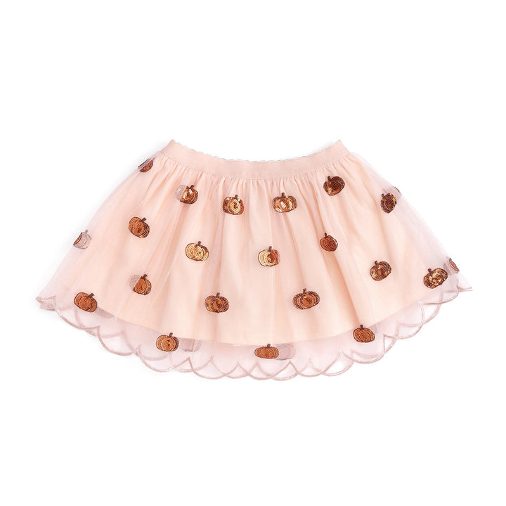 Pumpkin Sequin Scallop Tutu Skirt