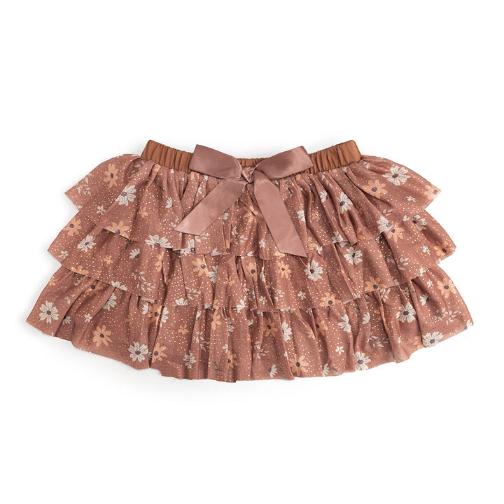 Ditsy Fall Floral Printed Tiered Tutu