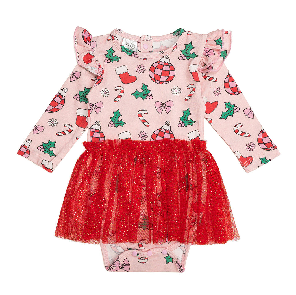 Disco Christmas Long Sleeve Tutu Bodysuit – Sweet Wink