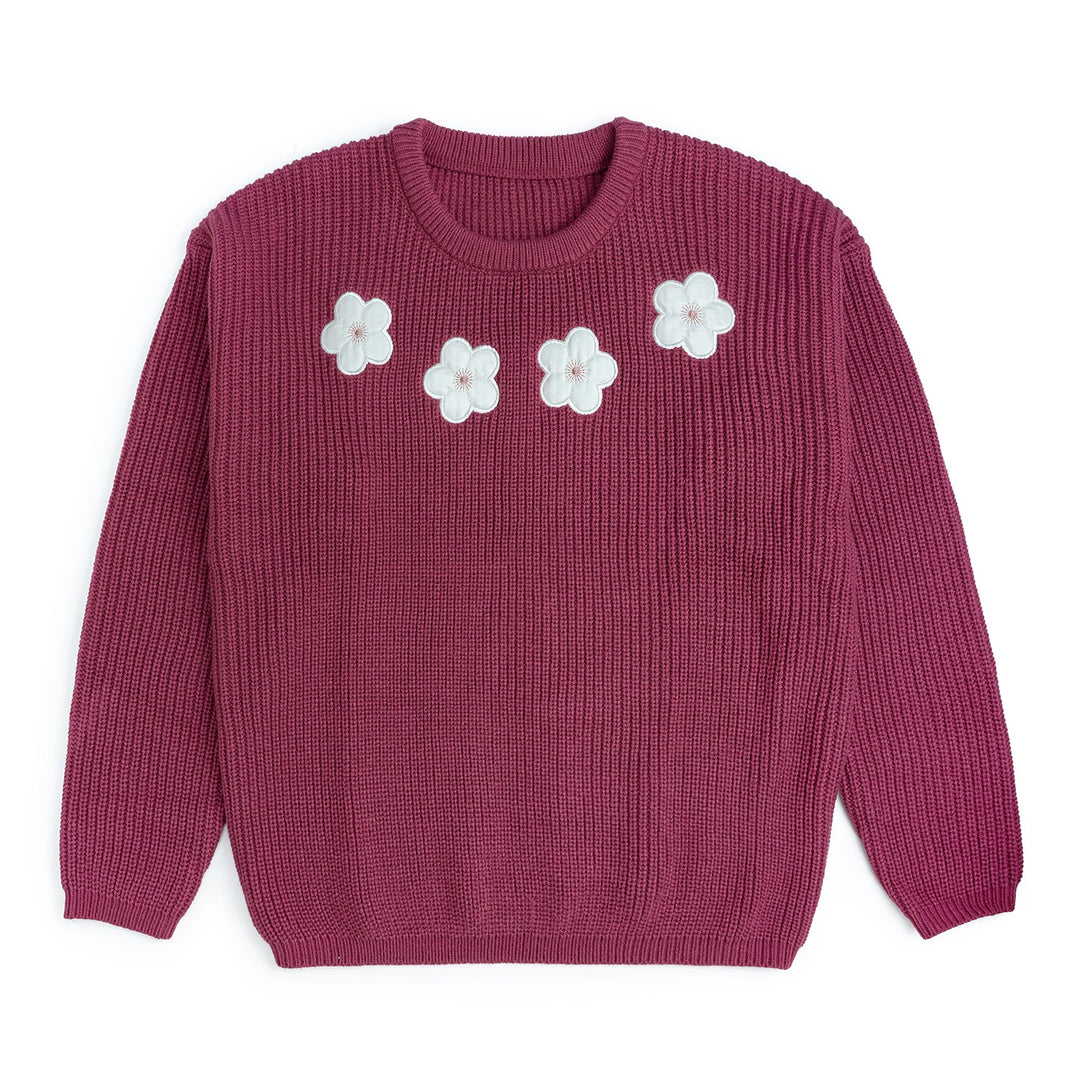 Floral Applique Women's Sweater