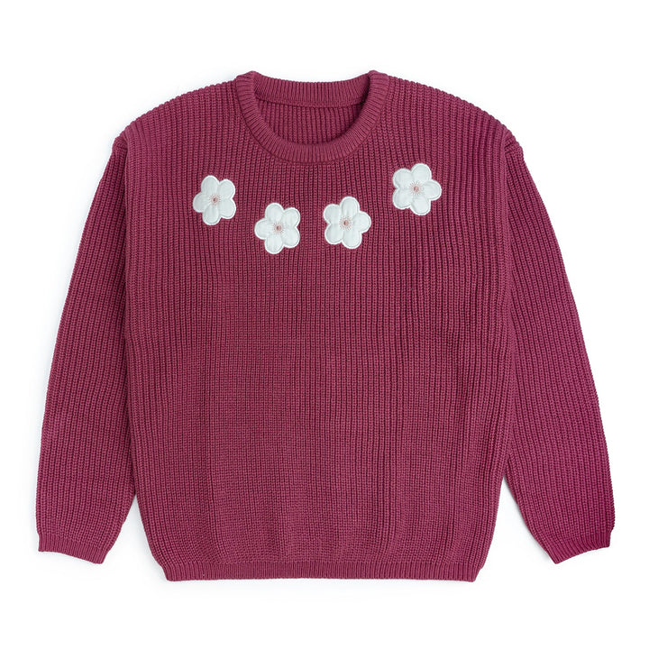 Floral Applique Women's Sweater