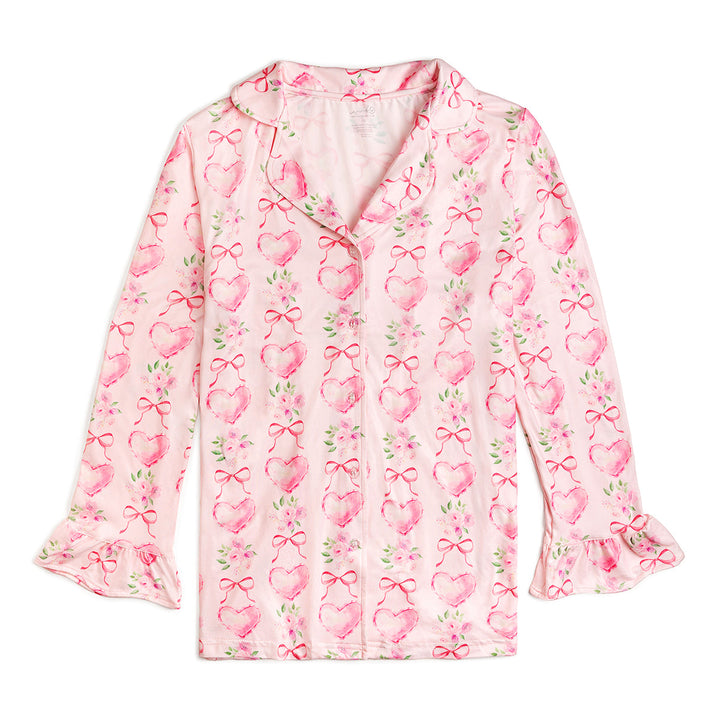 Heart Floral Trellis Valentine's Day Women's Lounge Set