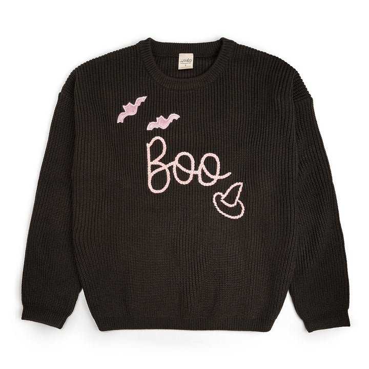 Boo Bat Halloween Knit Women's Sweater