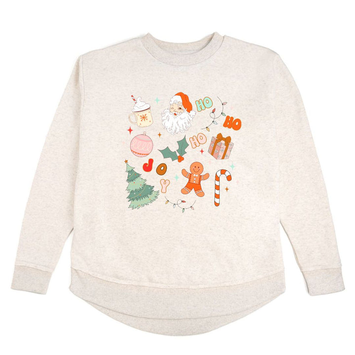 Christmas Doodle Women's Sweatshirt - Natural
