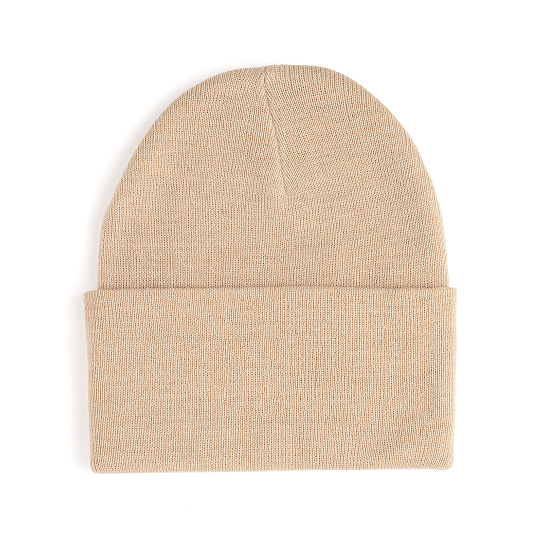 Natural Knit Beanie Hat - Adult