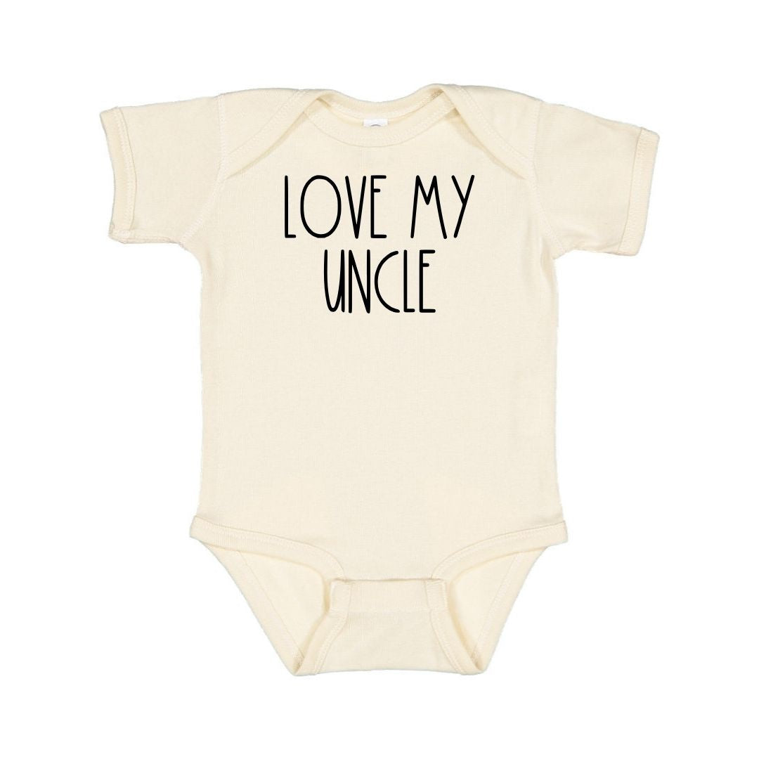 Love My Uncle Short Sleeve Bodysuit - Natural