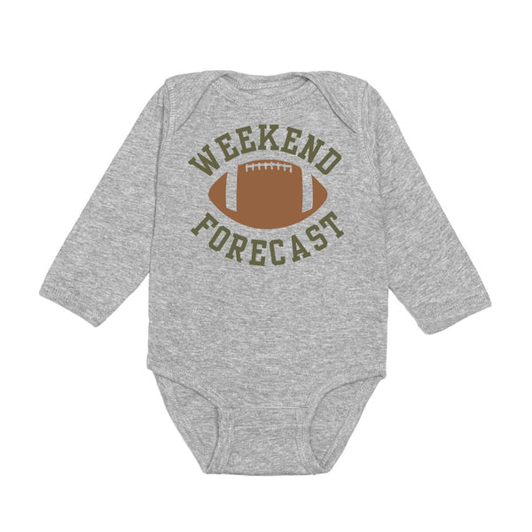 Weekend Forecast Long Sleeve Bodysuit - Gray