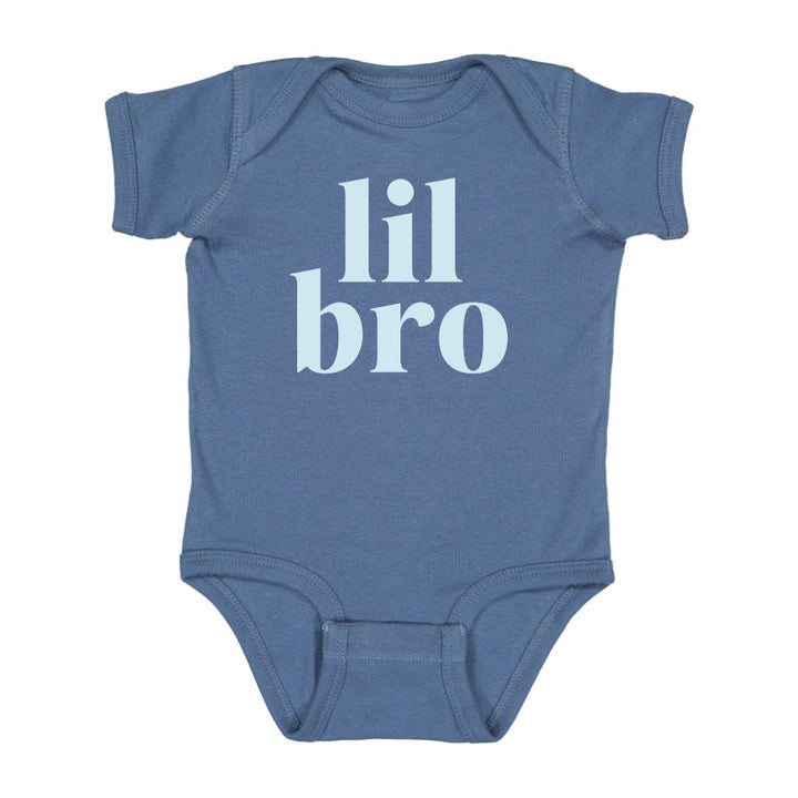 Lil Bro Short Sleeve Bodysuit - Indigo