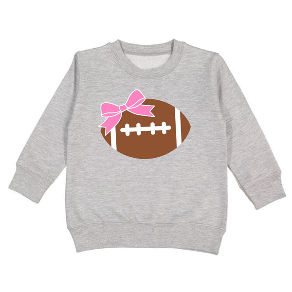 Football Bow Sweatshirt - Gray