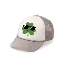 Load image into Gallery viewer, Cool Clover St. Patrick&#39;s Day Trucker Hat - Gray/White