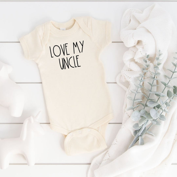 Love My Uncle Short Sleeve Bodysuit - Natural