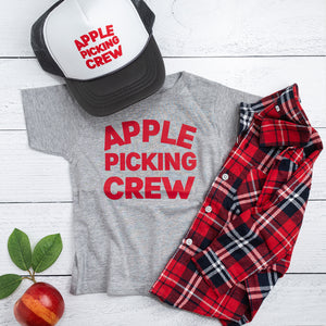 Apple Picking Crew Trucker Hat - Gray/White