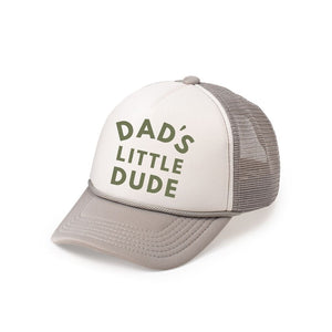 Dad's Little Dude Trucker Hat - Gray/White