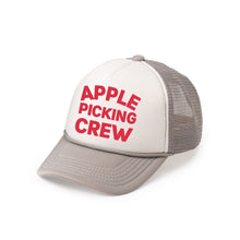 Load image into Gallery viewer, Apple Picking Crew Trucker Hat - Gray/White