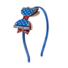 Load image into Gallery viewer, Flag Bow Headband