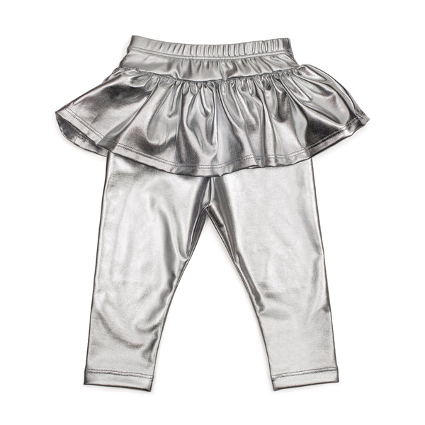 Silver Skirted Legging