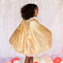 Load image into Gallery viewer, Gold Sequin Cape