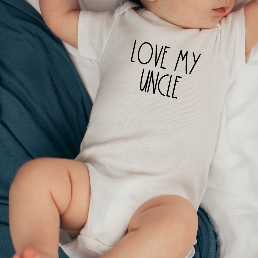 Love My Uncle Short Sleeve Bodysuit - Natural