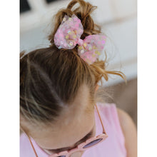 Load image into Gallery viewer, Pink Confetti Flower Bow Clip