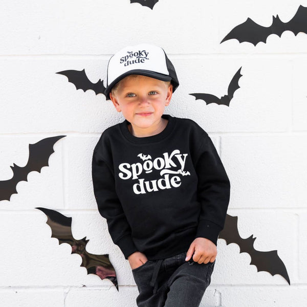Spooky Dude Halloween Sweatshirt - Black