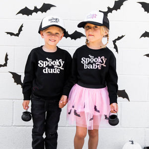 Spooky Dude Halloween Sweatshirt - Black