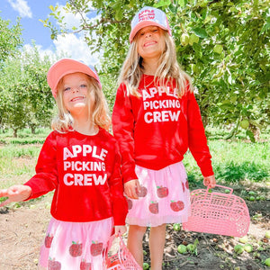 Apple Picking Crew Sweatshirt - Red