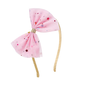 Pink Star Bow Headband