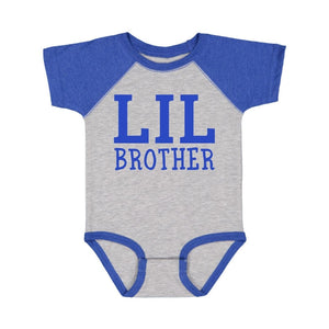 Lil Brother Short Sleeve Bodysuit - Heather/Royal